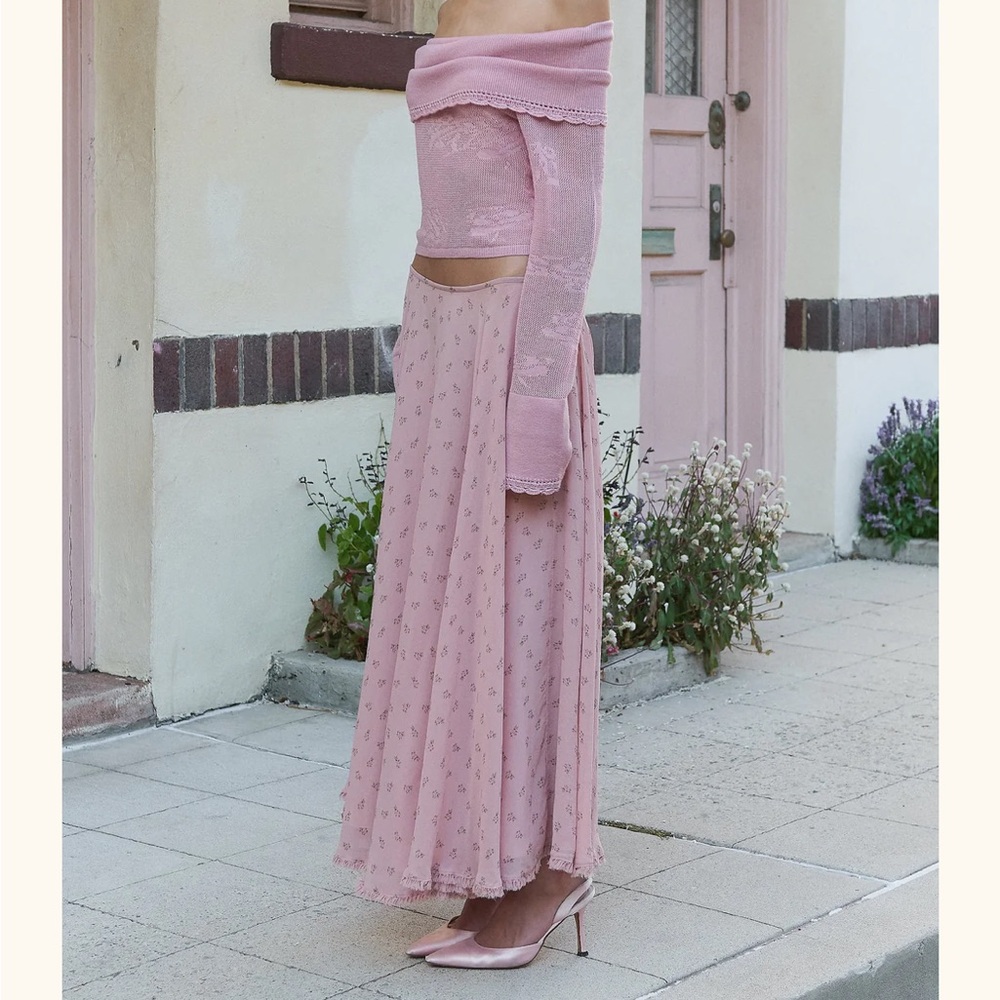 SOLD OUT RARE Buttercream Rose Skirt in Puce